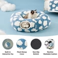 thumbnail image 4 of Cat Tunnel Bed for Indoor Cats - Cute Cat Donut Tunnel with Washable Circle Cushion, Round Pet Play Tunnel Toy for, 4 of 9
