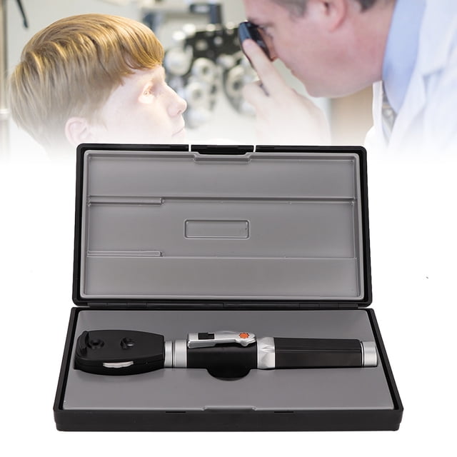 Ophthalmoscope, 3x Magnifying Glass LED Light Source Ophthalmoscope Tool, Solidly Constructed Traveling For Home Outdoor Office