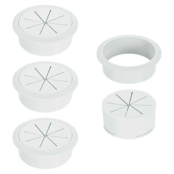 4 Pack Desk Grommet, Fit 60mm/2.36" Plastic Cable Hole Cover Bulk Top Hat Grommet Desk Hole Cover, Gray