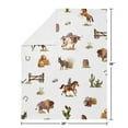 thumbnail image 5 of Sweet Jojo Designs Country Western Taupe Brown and Cream Baby Security Blanket, 5 of 5