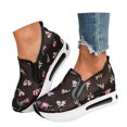 thumbnail image 3 of Effortless Autumn Mesh Embroidered Floral Platform Casual Shoes With Breathable Comfort, 3 of 9