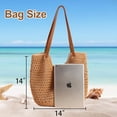 thumbnail image 3 of Crochet Beach Bag For Women Summer Tote Bag Boho Shoulder Bag With Leak-Proof Lining for Vacation Travel Woven Purse, 3 of 6