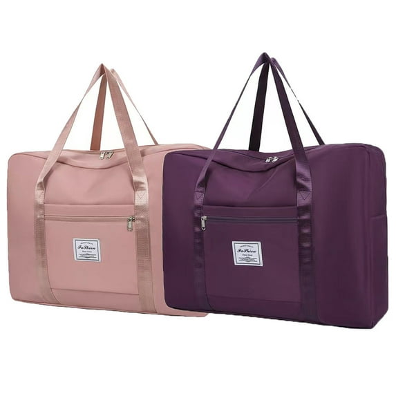 2 pack Large Capacity Travel Duffel Tote Bag,Waterproof Fold-able and Expandable Weekender Bag for Swim Sports Gym Bag
