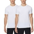 thumbnail image 2 of 32 DEGREES Cool Hommes Lot de 2 T-Shirt à Manches Courtes Col Ras du Cou, Blanc/blanc-Petit, 2 of 10
