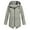Gray, variant on Woman Coat Oversized Hooded Neck Long Sleeve Snowboard Jacket Zipper Solid Color Windproof Waterproof Fall Clothes for Women with Pockets Fall and Winter for Backpacking and Camping