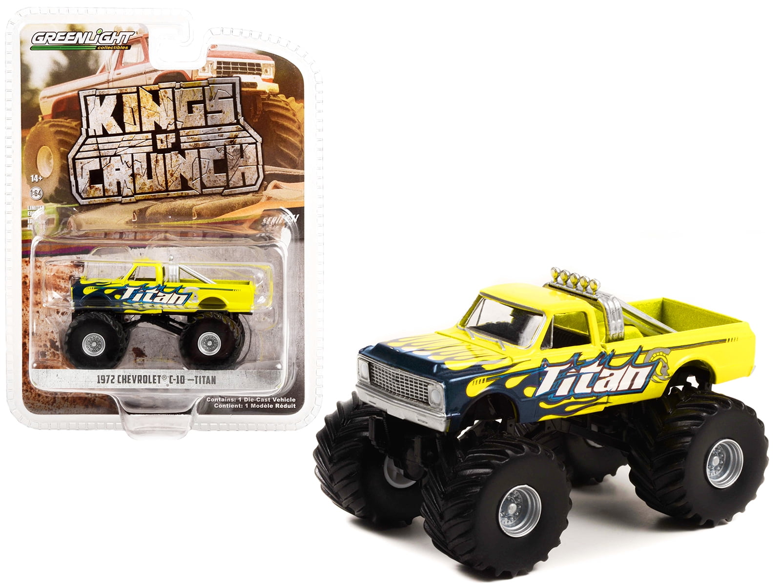 ミニカー GreenLight Chevrolet K-10 AM/PM BOSS Greenlight 1972 Chevy K-10 Monster Truck 