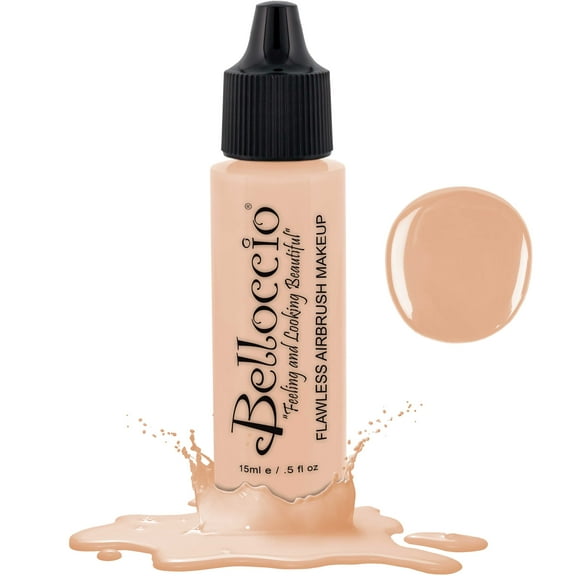 Belloccio BLANC Color Shade Belloccio Professional Airbrush Makeup Foundation, 1/2 oz.