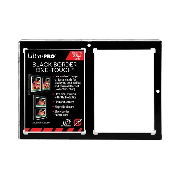 Porta Cartas Ultra Pro 35PT para 2 Cartas con Borde Negro y Protección UV