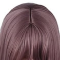 thumbnail image 3 of Long Straight Wig With Bangs 24” Wigs for Women Synthetic Heat Resistant Fiber Natural Looking Daily Party Cosplay Wig (Pink), 3 of 5