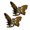 Brown, variant on Xinwanna 2Pcs Girls Hair Claw Transparent Butterflies Shape Hair Pin Braided Hair Mini Hairpin Clear Mini Braiding Clip Headwear Hair Accessories (Red)