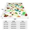 thumbnail image 5 of Bingfone Floral Vintage Print Flannel Fleece Blanket Throw Blanket For Bed,Sofa,Couch,Travel,Camping(60"X50"), 5 of 9
