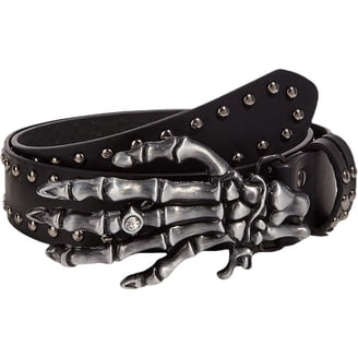 Rhinestone Skull Belt Men Women Studded Punk Y2k Western Cowgirl Belt Y2K Rhinestone Skull Belt Bling Western Cowgirl Cowboy  main image 2