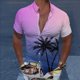 thumbnail image 2 of Camisas Para Hombre Manga Larga Hombres Casual Manga corta Primavera Verano Turndown Neck 3D Impreso Camisas Moda Top Blusa Camisas (Blue, XXL), 2 of 4