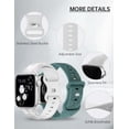 thumbnail image 5 of Wearlizer 2 Packs Floral Engraved Band Compatible with Apple Watch 38mm 40mm 41mm 49mm 45mm 46mm 44mm 42mm Women, Silicone Dandelion Sunflower Design Strap for iWatch Ultra Series SE/10/9/8/7/6/5/4/3, 5 of 7