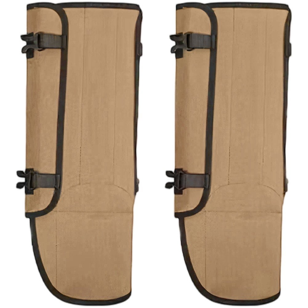 Hsqqdc Adjustable Snake Gaiters Water-Resistant Outdoor Leg Protection Guards for Hiking Khaki 1 Pair