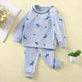 thumbnail image 2 of NOLDARES Girl Boys Pajamas Cute Graphic Toddler Kids 2 Piece Long Sleeve Pjs Fall Winter Sleepwear(H069-Dark Blue), 2 of 6