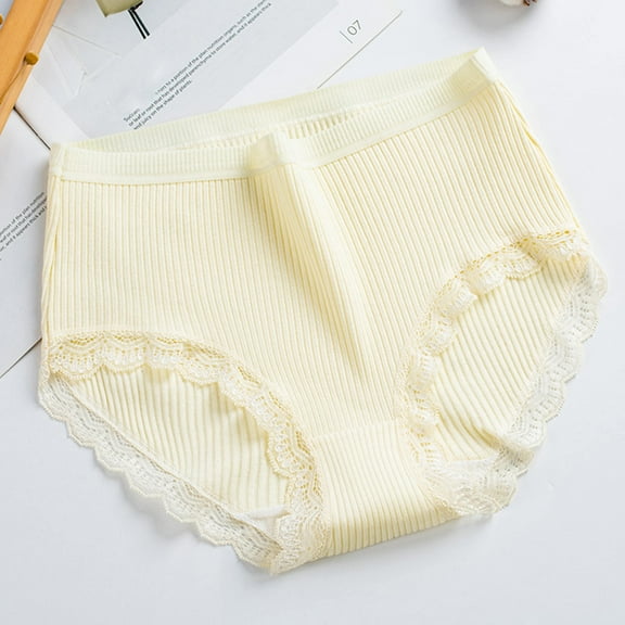 Fewfanhot Everyday Sexy Comfort: Women's 100% Cotton High-Waist Panties - Breathable Soft Solid Color Briefs for Daily Wear