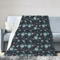 thumbnail image 2 of Flower Graffiti Pattern Throw Blanket,Super Soft Anti-Pilling Flannel Bed Blankets, 60"x50", 2 of 8