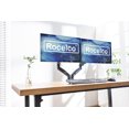 thumbnail image 4 of Rocelco Premium Height Adjustable Double Monitor Arm - Pneumatic Motion Assist Desk Mount - Fits 13" - 27" LCD-LED Dual Screens up to 14.3 lbs  - Universal VESA Computer Stand, 4 of 8