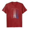 thumbnail image 5 of ORT Womens American Flag Shirt July 4th T-Shirt Graphic Tees Casual Short Sleeve Tee Top(Z1-Red,XL), 5 of 5