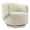 thumbnail image 2 of Modway Celestia Swivel Upholstered Modern Boucle Fabric Chair in Ivory, 2 of 9