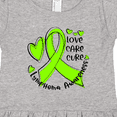 thumbnail image 4 of Inktastic Love, Care, Cure Lymphoma Awareness Lime Green Ribbon Hearts Girls Toddler Dress, 4 of 5