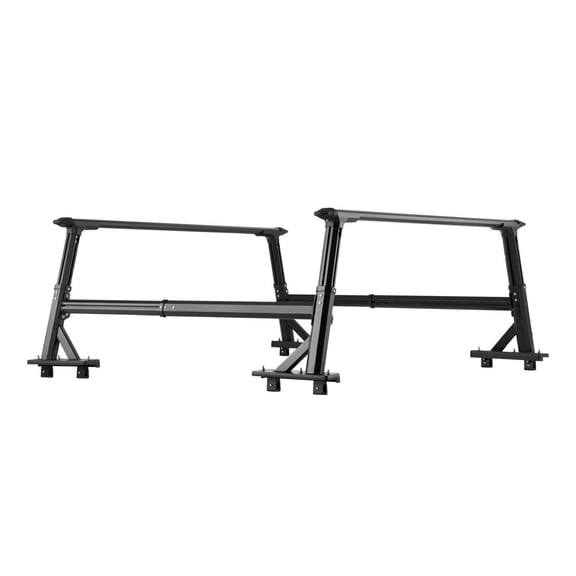 Truck Ladder Rack Non-Drilling Bed Rack 800lbs Capacity - Heavy Duty Aluminum Utility Rack for Pickup Trucks, Adjustable Length & Height