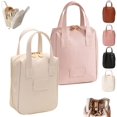 thumbnail image 1 of Bolsa de maquillaje premium XINYU Eretinputc 2024 con cremallera blanco rosa, 1 of 7