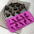 thumbnail image 5 of BE-TOOL 2Pcs Halloween Silicone Chocolate Mould Fondant Maker Desserts Cookies Jellies Candies Cakes Mould Purple ( Wizard), 5 of 8