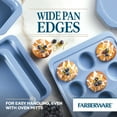 thumbnail image 4 of Farberware Easy Solutions 9 Inch Nonstick Round Cake Pan Features Easy Guide Markings, Dishwasher Safe and Oven Safe to 450°F, Blue, 4 of 4