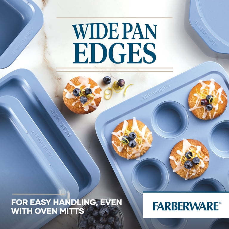 Farberware Easy Solutions 9-Inch Round Cake Pan, Blue photo 4