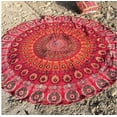 thumbnail image 4 of Toalla de playa redonda estampada, chal protector solar, bufanda cuadrada de verano, bufanda de los deseos, 4 of 6