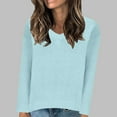 thumbnail image 2 of FAIWAD Sweaters for Women Long Sleeve V Neck Knitted Pullover Casual Ribbed Knit Jumper Tops, 2 of 7