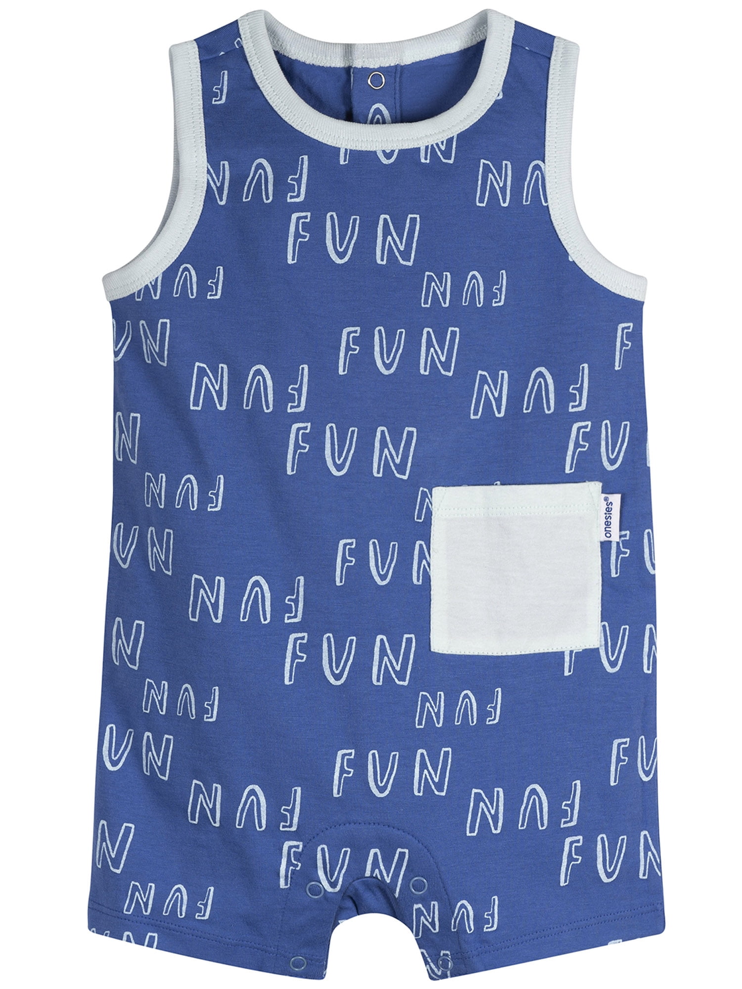 Onesies Brand Baby Boy Short Sleeve and Sleeveless Rompers, 3-Pack, Sizes 0/3 Months - 24 Months