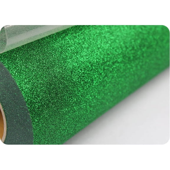 INTBUYING Green Glitter Heat Transfer Vinyl Garment Printing Industry DIY Press Business 19.69" Width 1 Yard