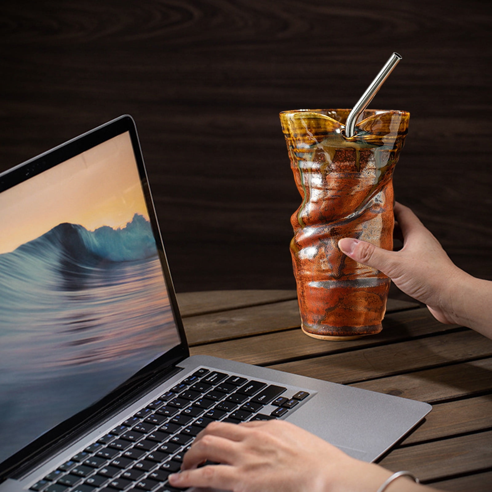 Stijggn Cup with Straw Leak-Proof Screw-On Lid with Straw Made of Durable Plastic and Silicone Great for Travel, Dishwasher Safe