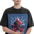 thumbnail image 3 of Spider-Man 230g Vintage Washed Drop Shoulder T-Shirt - Iron On, 3 of 7