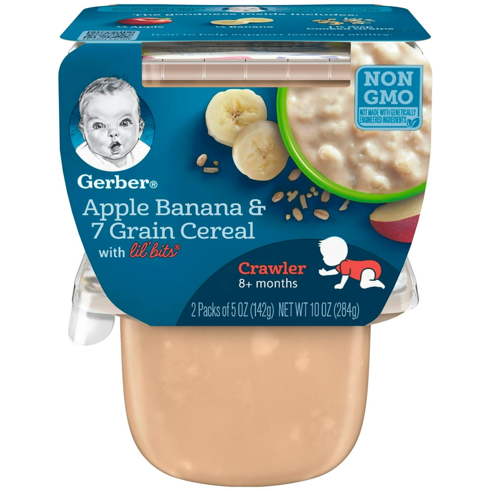 Gerber 3rd Foods LilBits Apple Banana & 7 Grains Cereal Baby Food 5 oz