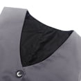 thumbnail image 4 of Vest Boys Grey Vest V-Neck Adjustable Back Strap Graduation Photography Outfit 13-14 Years, 4 of 7