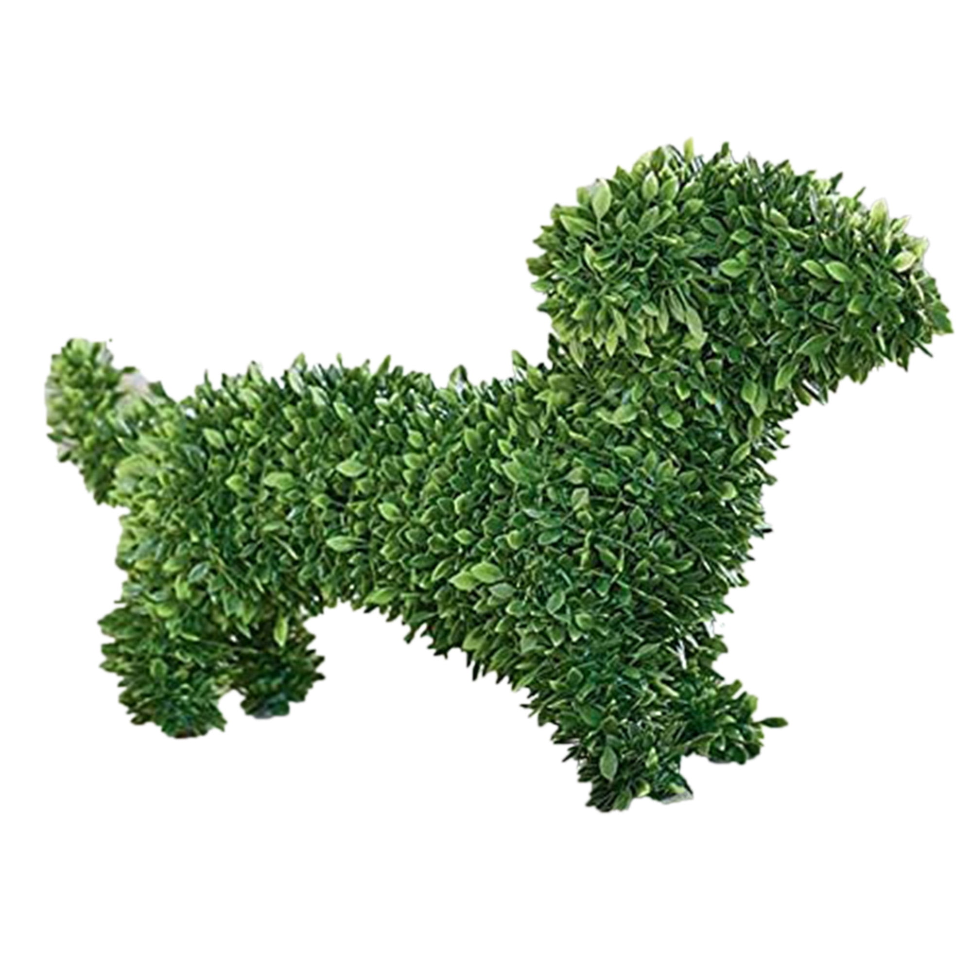 Garden Decor Dog Statue,Faux Boxwood Peeing Dog Topiary Outdoor Decor