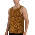 thumbnail image 2 of Gukieu Golden Glitter Print Men's Quick Dry Fitness Vest, Round Neck Sleeveless Fitness Bodybuilding Top-3X-Large, 2 of 7