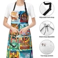 thumbnail image 3 of Dragon Wings Of Fire Kitchen Cooking Aprons Adjustable Waterproof Apron Bib Apron with 2 Pockets for Men Women Chef, 3 of 7