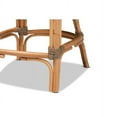 thumbnail image 6 of Baxton Studio Kyle Modern Bohemian Natural Brown Woven Rattan Counter Stool with Cushion, 6 of 7