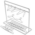 thumbnail image 1 of Mini Hangers Doll Apparel Hanger Rack for Hanging Clothes 1Set, 1 of 5