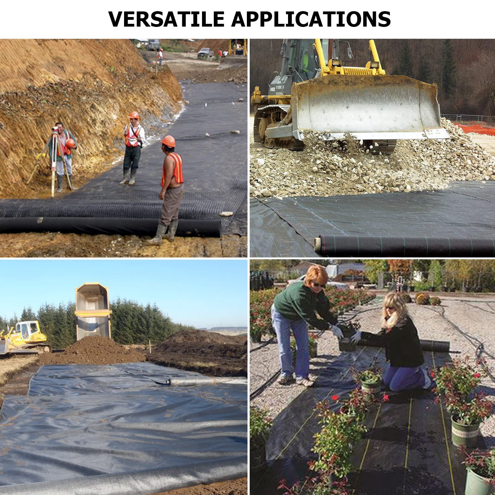 Driveway Fabric, 13x65 ft Road Fabric Commercial Weed Barrier Fabric, Landscape Fabric Heavy Duty 3.5OZ French Drain Fabric for Erosion Control,Landscape Fabric,Weed Barrier,Construction Projects