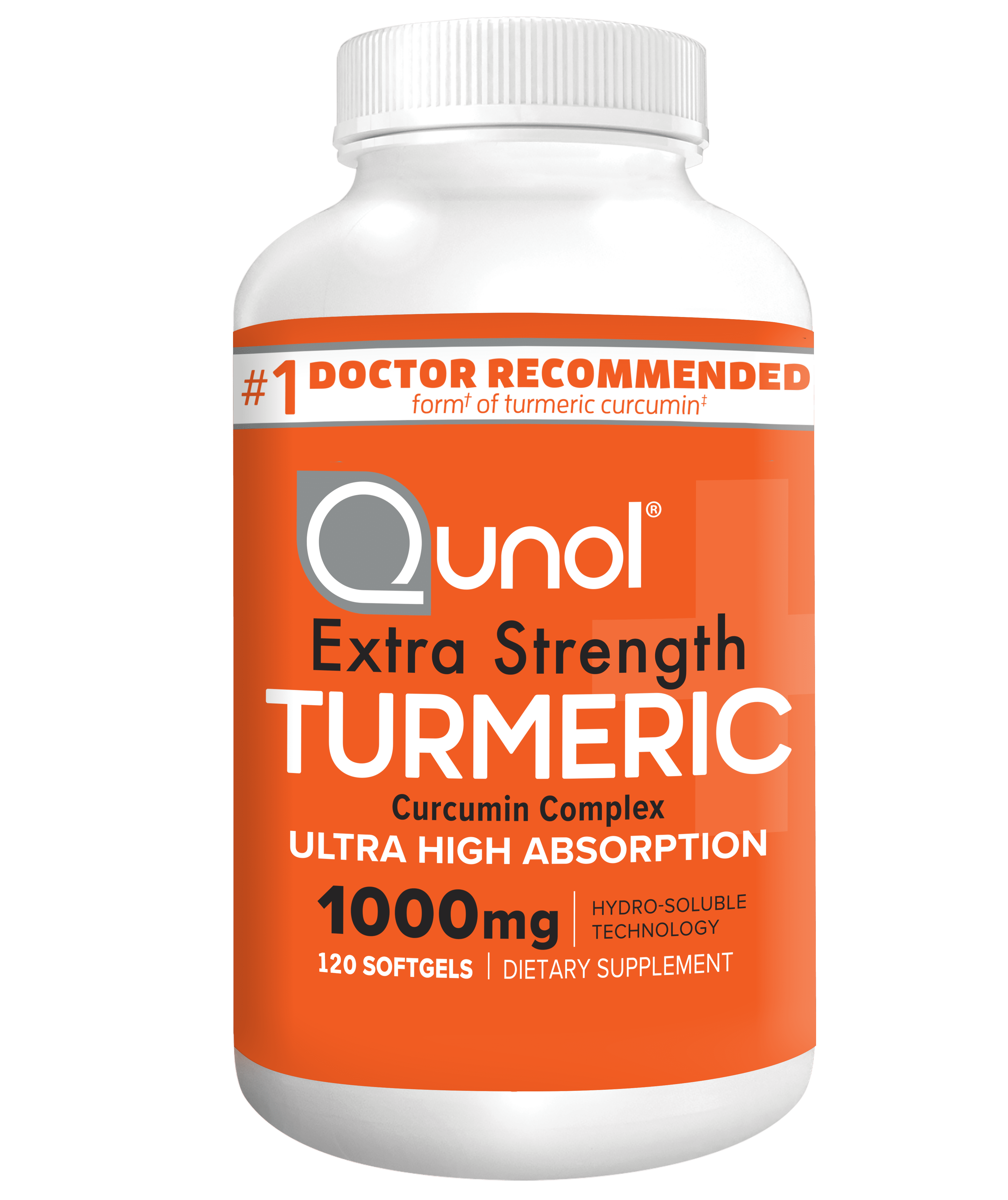 Qunol Turmeric Curcumin 1000mg Ultra High Absorption 120 Softgels