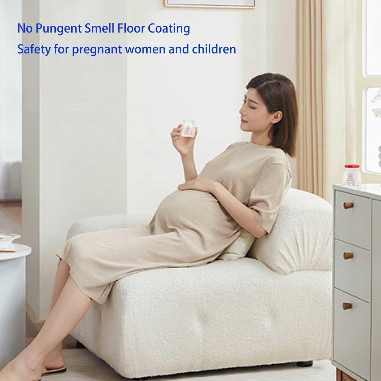 Louis Forest Epoxy Floor Paint, Louis Forest Floor Coating, No Pungent Smell High-Gloss Marble Effect Epoxy Floor Coating, Waterproof Non-Slip Water-Based Epoxy Louis Forest Floor Paint (Light Gray)
