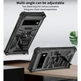 thumbnail image 5 of Designed for Google Pixel 7 Case Basic Phone Case with Stand Bracket Military Grade Drop Protection Dual Layer Shockproof Durable Hard Rigid PC Anti-Scratch Protective Heat Dissipation Cover-Black, 5 of 7