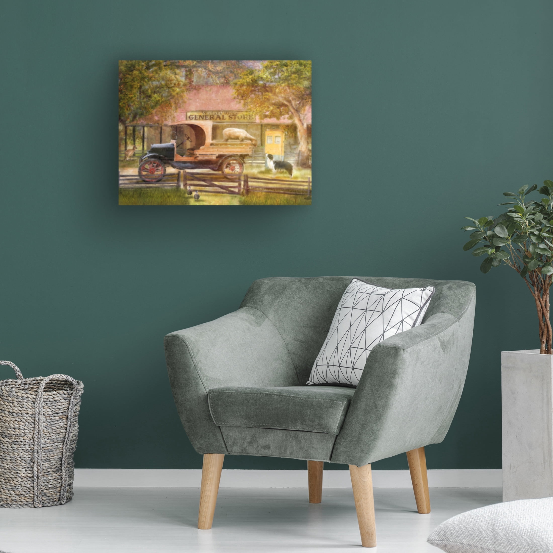 Canvas Wall Art - Trudi Simmonds 'Stay Right There' Wall Art for Living Room, Bedroom, or Office Décor by Trademark Fine Art - 47 x 35 Inches