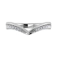 thumbnail image 3 of 14K White Gold 1/10 Ct.Tw. Diamond Chevron Band, 3 of 4